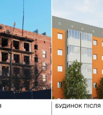 У Тростянці будівельники завершують заміну плит перекриття у пошкодженій рашистами 5-поверхівці