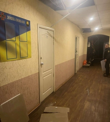 В Торецке российский обстрел повредил здание пожарной части