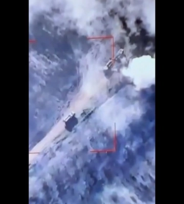 В 30 км от линии фронта: FPV-дрон уничтожил российскую РСЗО &quot;Ураган&quot;, — соцсети (видео)