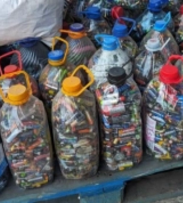 У Луцьку здали на переробку 960 кілограмів батарейок