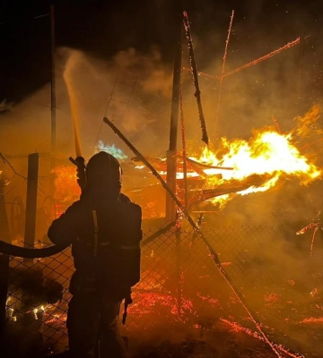 У селі на Рівненщині горіла господарча будівля