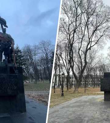 У Києві демонтували пам’ятник учасникам антиукраїнського «січневого повстання»