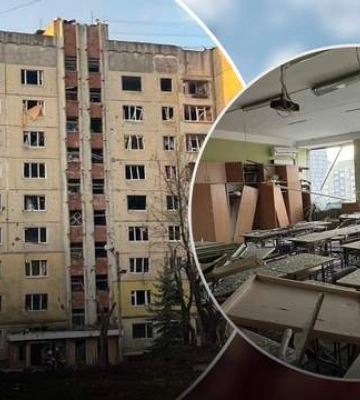 Повреждены дома, 3 школы и детсад: фото последствий ракетной атаки по Львову