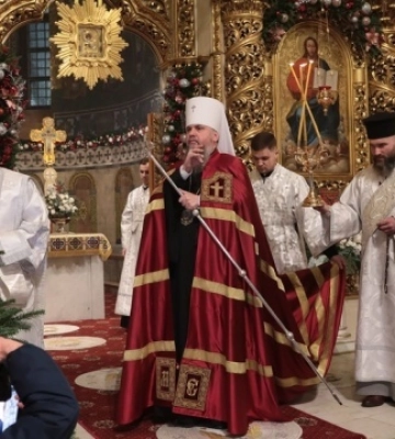 Предстоятель ПЦУ очолив богослужіння у Михайлівському соборі напередодні Різдва