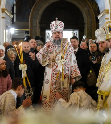 Перше Різдво за новим календарем: Епіфаній проводить святкове богослужіння (трансляція)