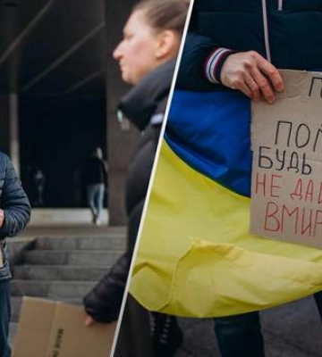 У Києві біля ТРЦ, який відмовився показувати відео про полонених, провели акцію: промовисті фото