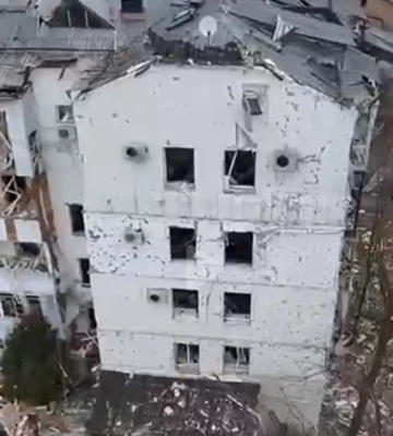 Последствия ракетной атаки на Харьков 