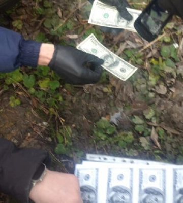 ДБР затримало на хабарі у 5 тисяч доларів начальника сектору одного з правоохоронних органів на Волині. ФОТОрепортаж