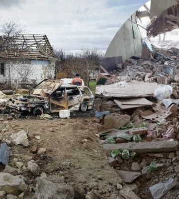 В Херсонской области россияне уничтожили модульные дома, где жили переселенцы