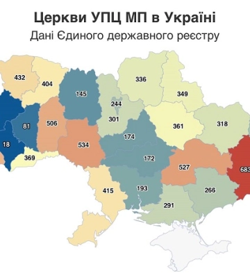 В Україні 589 церков залишили Московський патріархат