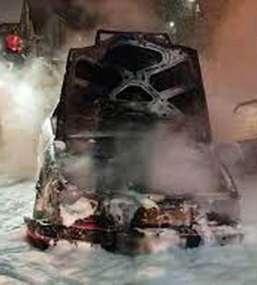 У Жовкві під час руху згорів автомобіль Audi