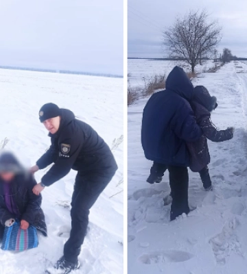 Заблукали та всю ніч провели у полі: на Дніпропетровщині поліцейський врятував подружжя