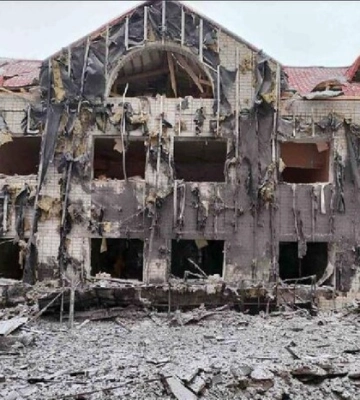 Удар по дитячому центру у Харкові: з&#039;явилося фото наслідків