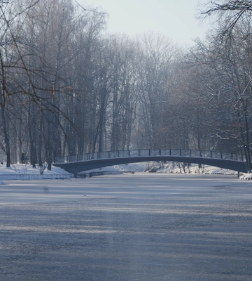 Як виглядає міський парк, оповитий сніговою ковдрою (ФОТОРЕПОРТАЖ)