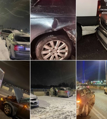 ДТП на двох мостах у Луцьку: патрульні склали адмінматеріали на відповідальних осіб за стан дорожнього покриття