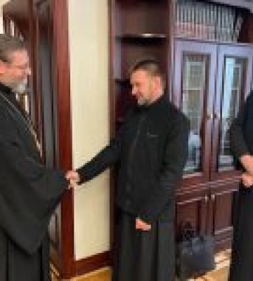 Блаженніший Святослав зустрівся з новообраним ігуменом Свято-Успенської унівської лаври