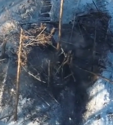 Волинські тероборонівці запустили «пташку» в бліндаж російських аеророзвідників у Серебрянському лісі (відео)