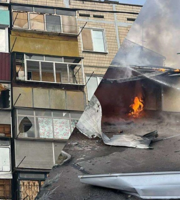 Нікополь зазнав масованої атаки дронів