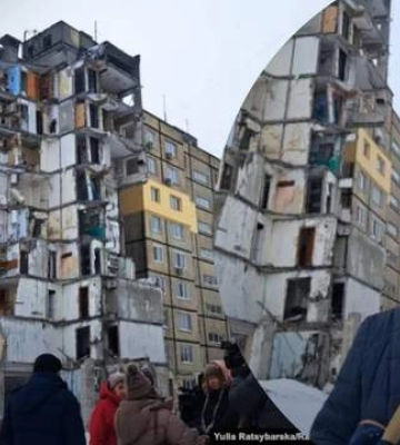 В Днепре люди пришли почтить память погибших в результате удара по многоэтажке 14 января 2023 года
