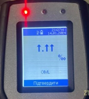 У Житомирі затримали п&#039;яного водія, чоловік мав намір сісти за кермо