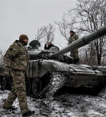 Карта боевых действий в Украине 16 января