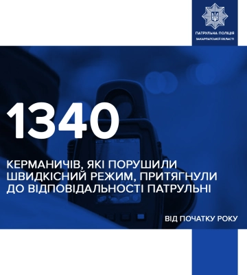Цьогоріч на Закарпатті спіймали вже понад 1300 любителів швидкісної їзди