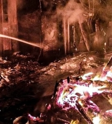 На Волині вночі згорів випадково підпалений сарай 