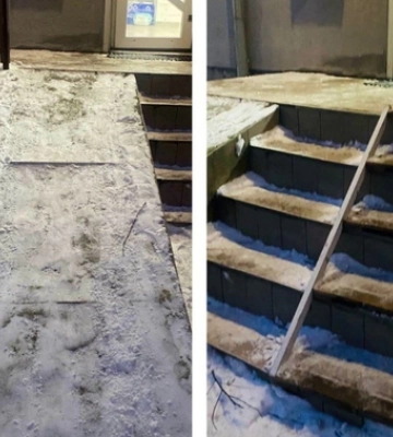 У Луцьку скаржаться на слизькі сходи