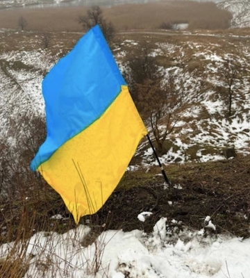 В окупованій Макіївці активісти підняли державний прапор з нагоди Дня Соборності України