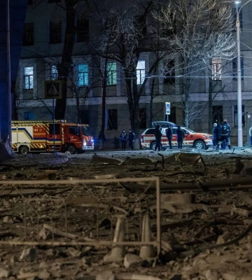 Поврежденная ударом больница в центре Харькова: экологи оценили ущерб