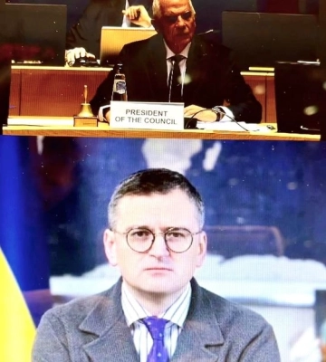 "Україна зараз потребує більшої та швидшої військової підтримки": Боррель і голови МЗС ЄС переговорили з Кулебою