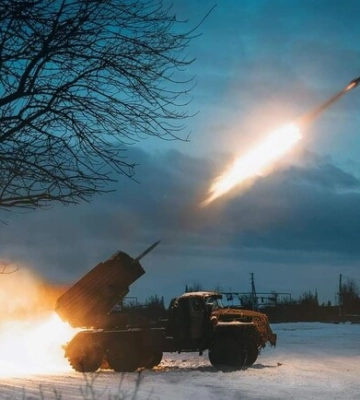 Карта боевых действий в Украине 23 января