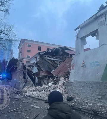 В КГВА показали последствия обстрела в Соломенском районе