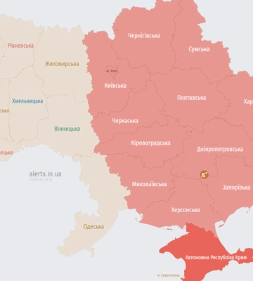 Киев и северо-восточные регионы предупреждают об угрозе баллистического удара