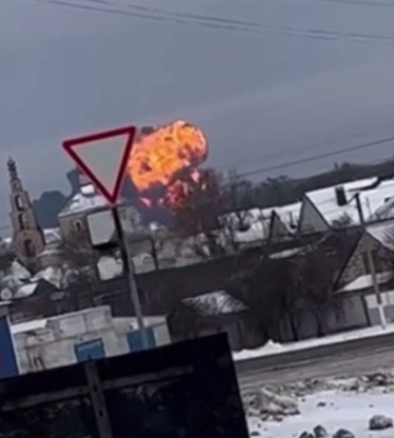 Військовий літак РФ Іл-76 упав у Бєлгородській області