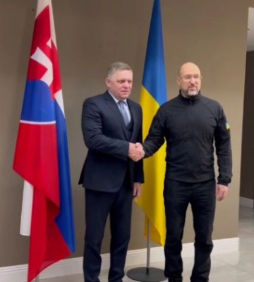 Денис Шмигаль та прем’єр Словаччини Роберт Фіцо зустрілись в Ужгороді, відео
