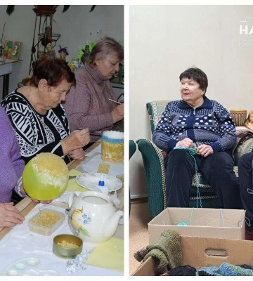 Терцентри у Дніпрі згуртували пенсіонерів: цукерниця з макаронів та шкарпетки для військових