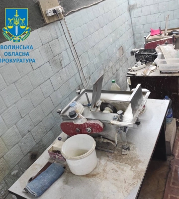 На Волині виявили підпільний цех з обробки бурштину