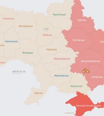В ряде областей объявлена воздушная тревога