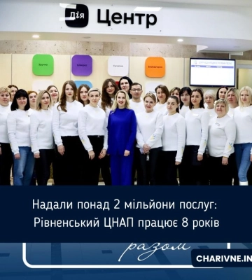 Надали понад 2 мільйони послуг: Рівненський ЦНАП працює 8 років