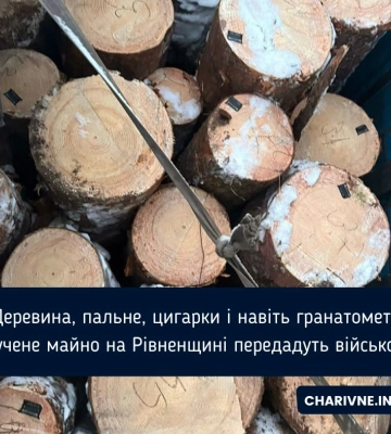Деревина, пальне, цигарки і навіть гранатомет: вилучене майно на Рівненщині передадуть військовим