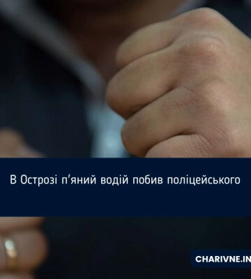 В Острозі п’яний мешканець Хмельниччини завдав поліцейському тілесних ушкоджень