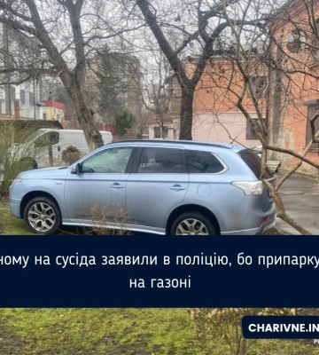 У Рівному на сусіда заявили в поліцію, бо припаркувався на газоні