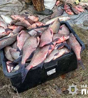 На Полтавщині поліція виявила понад 430 метрів браконьєрських сіток
