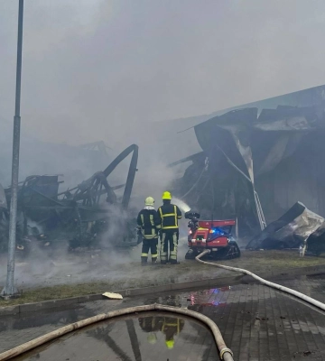 На Волині сталася масштабна пожежа на птахофабриці (ФОТО)