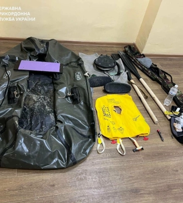 На Одещині прикордонники затримали ґрунтовно екіпірованого ухилянта
