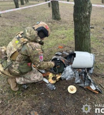 Миколаївські вибухотехніки поліції знешкодили російські безпілотники, збиті під час ворожих обстрілів області