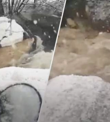 На Чернігівщини аномально піднялася вода в річці: частину дороги зруйновано і змито