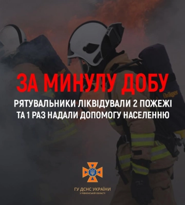 За минулу добу вогнеборці Рівненщини ліквідували 2 пожежі