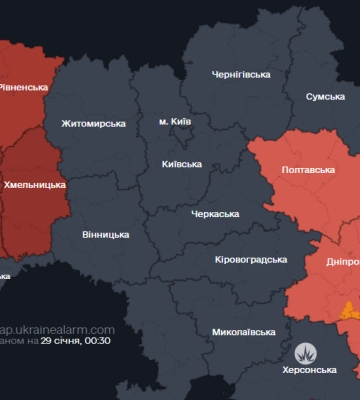 Росія атакує шахедами Захід країни: у Волинській та інших областях лунає тривога